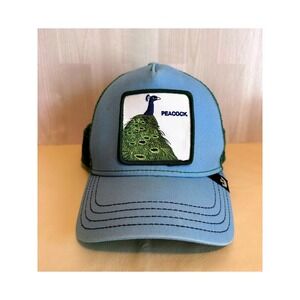 Goorin Bros Mens Trucker Hat Animal Farm Peacock One Size Blue Green Snapback